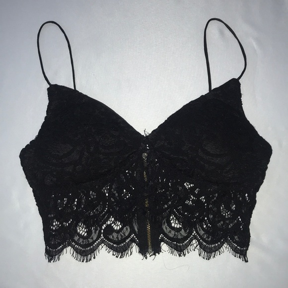 Other - 3/$20 Black Eyelash Lace Bralette
